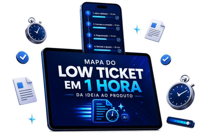 Mapa do Low Ticket em 1 Hora